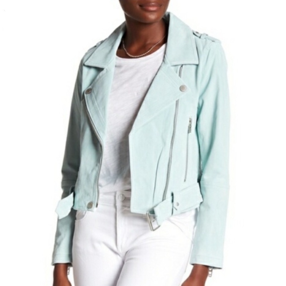 NWT BlankNYC Morning Suede Jacket in Mint!
